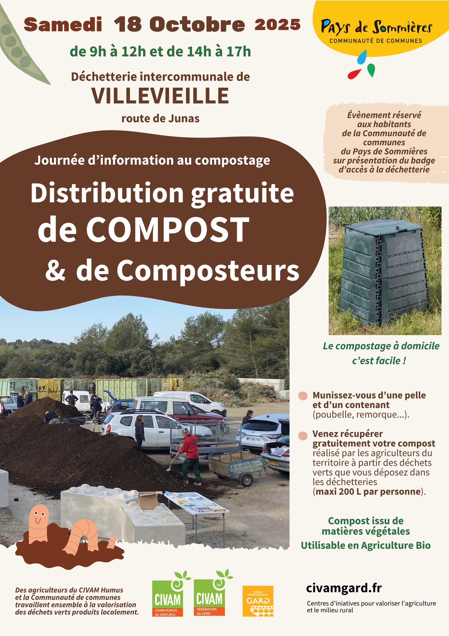distribution de compost